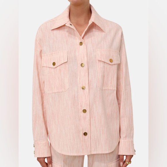 Zimmermann Tranquillity Stripe Shirt size 3 L XL - Picture 1 of 7